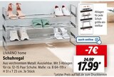 Schuhregal im Lidl Prospekt Schuhregal von LIVARNO home im aktuellen Lidl Prospekt für 17,99 €