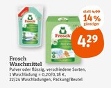 Waschmittel Angebote von Frosch bei tegut Göttingen für 4,29 €