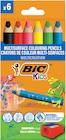 6 Crayons Larges Multi-Surfaces + Taille Crayon Kids - BIC - Intermarché Super à Vierzon 6 Crayons Larges Multi-Surfaces + Taille Crayon Kids - BIC en promo chez Intermarché Super Vierzon à 7,91 €