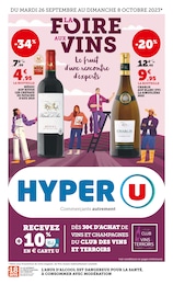 Prospectus Hyper U à Servon, "La foire aux vins", 80 pages, 26/09/2023 - 08/10/2023