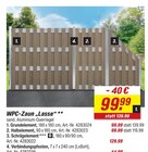 WPC-Zaun Lasse Grundelement Angebote bei toom Baumarkt Bad Salzuflen für 44,99 €