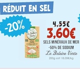 Sels minéraux de mer -50% de sodium - La Baleine Verte à 3,60 € dans le catalogue Naturalia