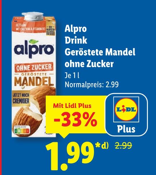 Drink Geröstete Mandel ohne Zucker