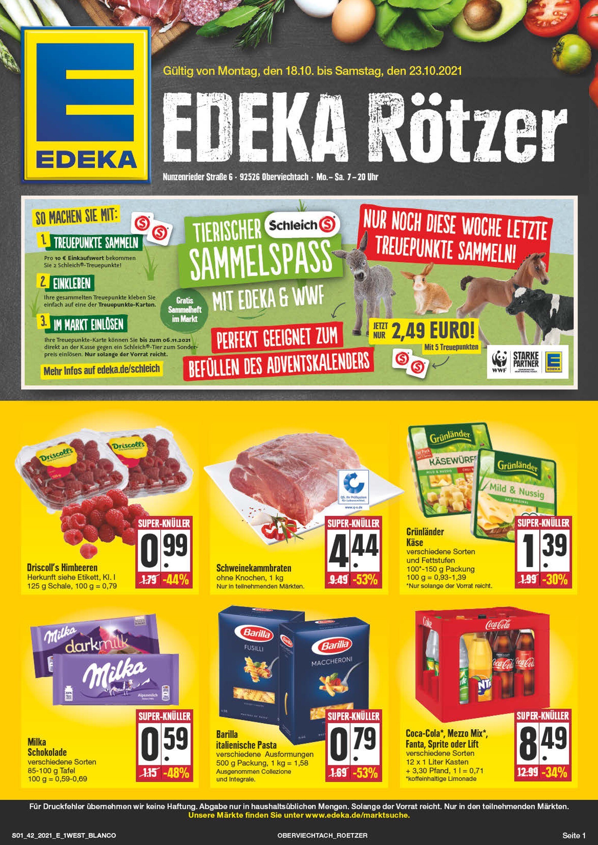 EDEKA Prospekt für Marktredwitz mit 24 Seiten EDEKA Prospekt für Marktredwitz: "Wir lieben Lebensmittel!", 24 Seiten, 18.10.2021 - 23.10.2021
