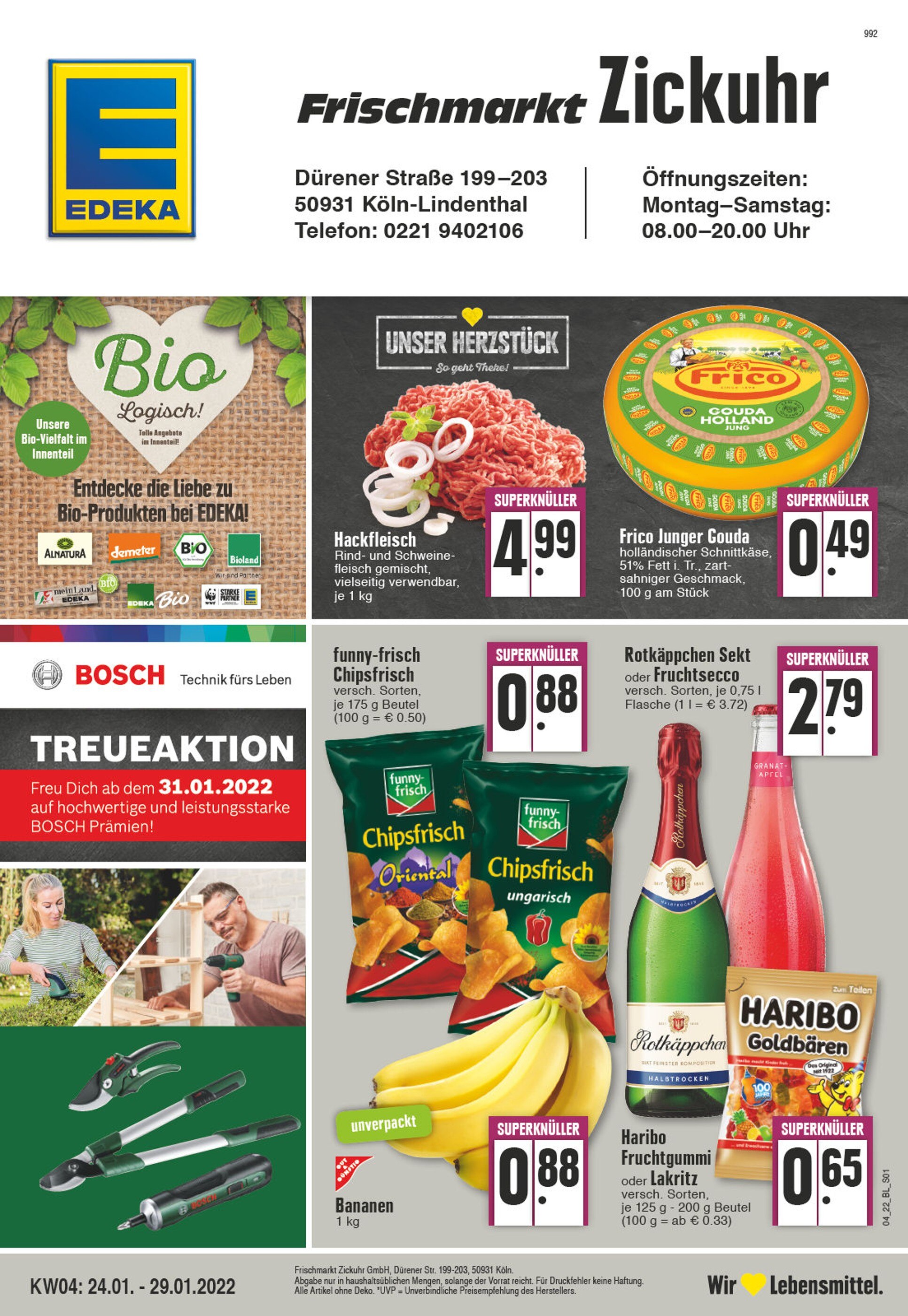 EDEKA Prospekt für Köln mit 24 Seiten EDEKA Prospekt für Köln: "Aktuelle Angebote", 24 Seiten, 24.01.2022 - 29.01.2022