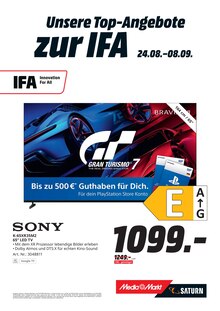Fernseher im aktuellen MediaMarkt Saturn Prospekt (Filderstadt) Fernseher im MediaMarkt Saturn Prospekt "Wir feiern die IFA mit Top-Angeboten." mit 20 Seiten (Filderstadt)