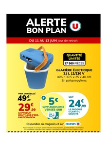 Catalogue U Express à Sourdeval cette semaine, valable du 11/06/2026 au 13/06/2026 Prospectus U Express à Sourdeval, "ALERTE BON PLAN U", 1 page de promos valables du 11/06/2026 au 13/06/2026