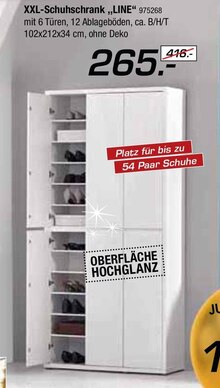 XXL-Schuhschrank ,,LINE“ bei Zurbrüggen in Herne XXL-Schuhschrank ,,LINE“ im Angebot bei Zurbrüggen Herne für 265,00 €