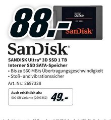 Media-Markt Haibach - Interner SSD SATA-Speicher Interner SSD SATA-Speicher Angebot bei Media-Markt Haibach im Prospekt KOMMT GUT. KOMMT KOSTENLOS.