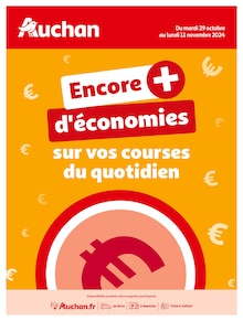 Prospectus Auchan Hypermarché de la semaine "Encore + d'économies sur vos courses du quotidien" avec 1 pages, valide du 29/10/2024 au 11/11/2024 pour Nîmes et alentours