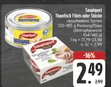 Thunfisch Filets oder Stücke Angebote von Saupiquet bei E center Fürth für 2,49 €