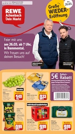 REWE Discounter Prospekt der aktuellen Woche mit 34 Seiten, gültig von 23.03.2026 bis 28.03.2026, in Bammental und Umgebung Aktueller REWE Discounter Prospekt in Bammental und Umgebung, "Dein Markt" mit 34 Seiten, 23.03.2026 - 28.03.2026