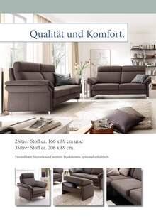 Sofa im aktuellen Polstermöbel Fischer Prospekt (Fürth) Sofa im Polstermöbel Fischer Prospekt "Sagen Sie Ihren Rückenschmerzen Adé!" mit 15 Seiten (Fürth)