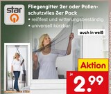 Fliegengitter 2er oder Pollenschutzvlies 3er Pack Angebote von star bei Netto Marken-Discount Weiden für 2,99 €