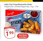 Crispy Mozzarella-Sticks Angebote von Jeden Tag bei GLOBUS Mannheim für 1,99 €