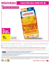 Prix et réduction Coquillettes dans le prospectus Carrefour Market en cours Offre Coquillettes dans le catalogue Carrefour Market du moment à la page 12