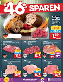 Rindfleisch im Netto Marken-Discount Prospekt "Aktuelle Angebote" mit 62 Seiten (Braunschweig)