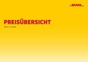 DHL Paketshop Weitere GeschĂ€fte Prospekt der aktuellen Woche mit 5 Seiten, gĂŒltig von 01.07.2025 bis 31.12.2025, in Forst und Umgebung Aktueller DHL Paketshop Weitere GeschĂ€fte Prospekt in Forst und Umgebung, "PREISUÌBERSICHT" mit 5 Seiten, 01.07.2025 - 31.12.2025