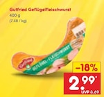 Geflügelfleischwurst von Gutfried im aktuellen Netto Marken-Discount Prospekt