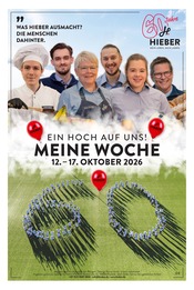 Hieber Supermarkt Prospekt der aktuellen Woche mit 19 Seiten, gültig von 12.10.2026 bis 17.10.2026, in Efringen-Kirchen und Umgebung Aktueller Hieber Supermarkt Prospekt in Efringen-Kirchen und Umgebung, "Aktuelle Angebote" mit 19 Seiten, 12.10.2026 - 17.10.2026