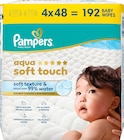 Feuchttücher aqua soft touch (4x48 St) Angebote von Pampers bei dm-drogerie markt Suhl für 7,95 €