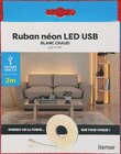Ruban néon LED USB Blanc Chaud - ITENSE dans le catalogue Intermarché Super