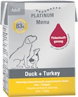 Hundenassfutter Menü Angebote von Platinum bei ZooRoyal Elmshorn für 1,59 €