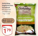 Vogtländisches Sauerkraut im Angebot bei GLOBUS in Gotha Vogtländisches Sauerkraut Angebote von Schlichting bei GLOBUS Gotha für 1,79 €