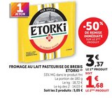Fromage au lait pasteurisé de brebis - Etorki - Super U à Toulon Fromage au lait pasteurisé de brebis - Etorki en promo chez Super U Toulon à 1,68 €