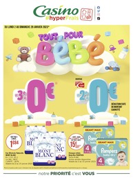 Prospectus Géant Casino à Blaye, "Tout pour bébé", 28 pages, 02/01/2023 - 29/01/2023