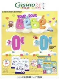 Catalogue Supermarchés de Géant Casino à Blaye Prospectus Géant Casino à Blaye, "Tout pour bébé", 28 pages, 02/01/2023 - 29/01/2023