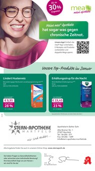 Aktueller mea - meine apotheke Prospekt (Martfeld, 4 Seiten zum blättern mea - meine apotheke Prospekt Unsere Januar-Angebote mit 4 Seiten