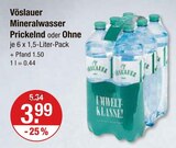 Mineralwasser Prickelnd oder Ohne von Vöslauer im aktuellen V-Markt Prospekt für 3,99 €