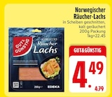 Aktuelles Norwegischer Räucher-Lachs Angebot bei EDEKA in München ab 4,49 €