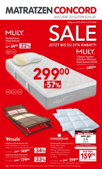 Bettdecke im Matratzen Concord Prospekt "AUS LIEBE ZU GUTEM SCHLAF" mit 10 Seiten (Pforzheim)