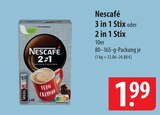 3 in 1 Stix Angebote von Nescafé bei famila Nordost Celle für 1,99 €