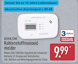 Kohlenstoffmonoxidmelder von WORKZONE im aktuellen ALDI Nord Prospekt für 9,99 €