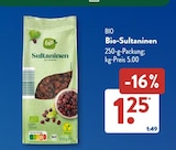 Bio-Sultaninen von  im aktuellen ALDI SÜD Prospekt für 1,25 €