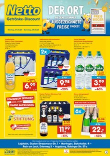 Volvic im Netto Marken-Discount Prospekt "DER ORT, AN DEM DU IMMER AUSGEZEICHNETE PREISE FINDEST." mit 2 Seiten (Augsburg)