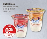 Erdbeeren im V-Markt Prospekt Froop Erdbeere von Müller im aktuellen V-Markt Prospekt für 0,35 €