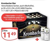 Aktuelle Krombacher Angebote bei GLOBUS in Hofheim (Taunus) Aktuelles Bier Angebot bei GLOBUS in Hofheim (Taunus) ab 11,49 €
