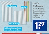 Trinkhalme 8er-Packung im ALDI SÜD Prospekt Trinkhalme 8er-Packung von Crofton im aktuellen ALDI SÜD Prospekt für 1,29 €