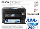 Multifunktionsdrucker EcoTank ET-4850 im Angebot bei expert in Schwäbisch Hall Multifunktionsdrucker EcoTank ET-4850 Angebote von Epson bei expert Schwäbisch Hall für 299,00 €