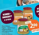 Apfelmus ungezuckert oder gezuckert bei tegut im Jüchsen Prospekt für 2,00 €