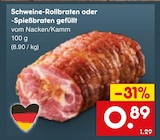 Schweine-Rollbraten oder -Spießbraten gefüllt Angebote bei Netto Marken-Discount Weiden für 0,89 €