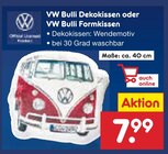 Aktuelles VW Bulli Dekokissen oder VW Bulli Formkissen Angebot bei Netto Marken-Discount in Mannheim ab 7,99 €