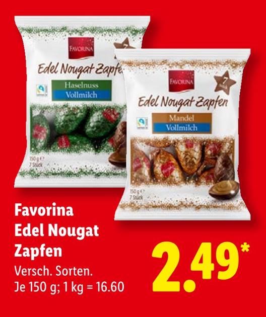 Edel Nougat Zapfen Haselnuss Vollmilch