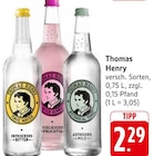 Tonic Water Angebote von Thomas Henry bei E center Bruchsal für 2,29 €