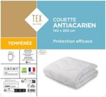 La couette anti-acariens tempérée - TEX HOME en promo chez Carrefour Dunkerque à 26,24 €