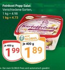 Aktuelles Feinkost Popp Salat Angebot bei GLOBUS in Mannheim ab 1,89 €